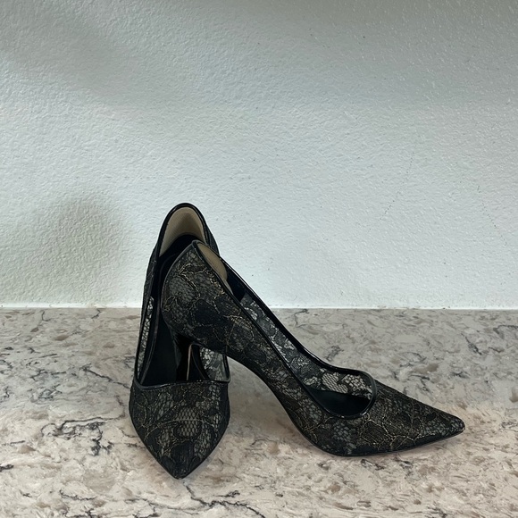 Elie Tahari Black Lace Stiletto Heels - Picture 1 of 7
